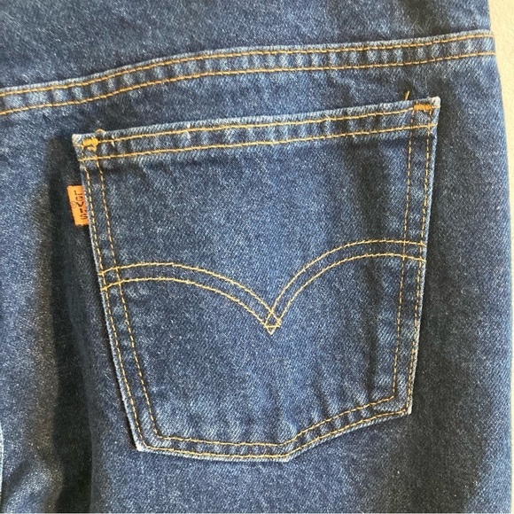 LEVI’S Sz 36 x 30 Orange Tab High Rise Classic Mid Wash Tapered  Leg Jeans - Picture 6 of 12